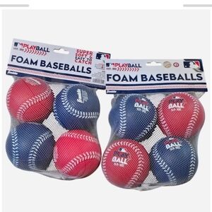 Franklin Playball Foam Baseballs Set Of 4 (x 2 Packs).  NWT.